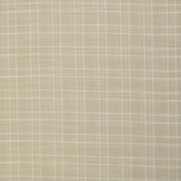 Baumwolle Tina Karo Muster Leinenoptik Beige von Swafing